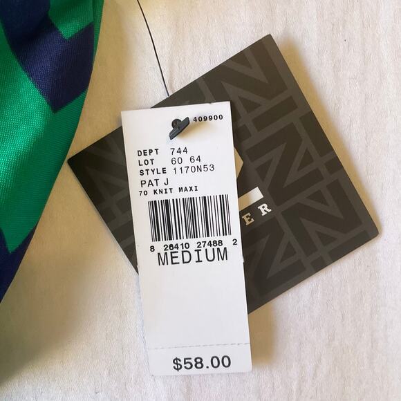 Iz Byer Women Maxi Dress size M Sleeveless Halter V-cut Stretchy Green & Blue - Picture 7 of 9